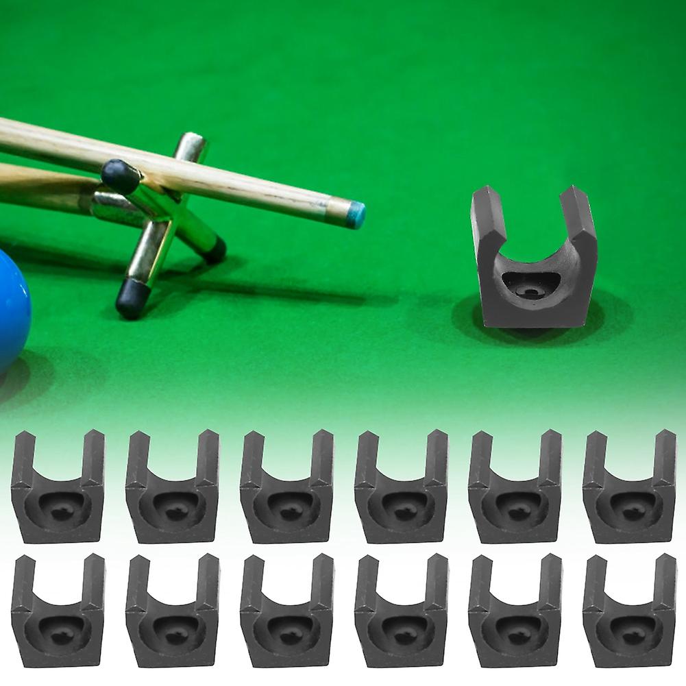 10 Stück Kunststoff Billard Pool Queue Halter mit Schraubenlöchern, schwarz