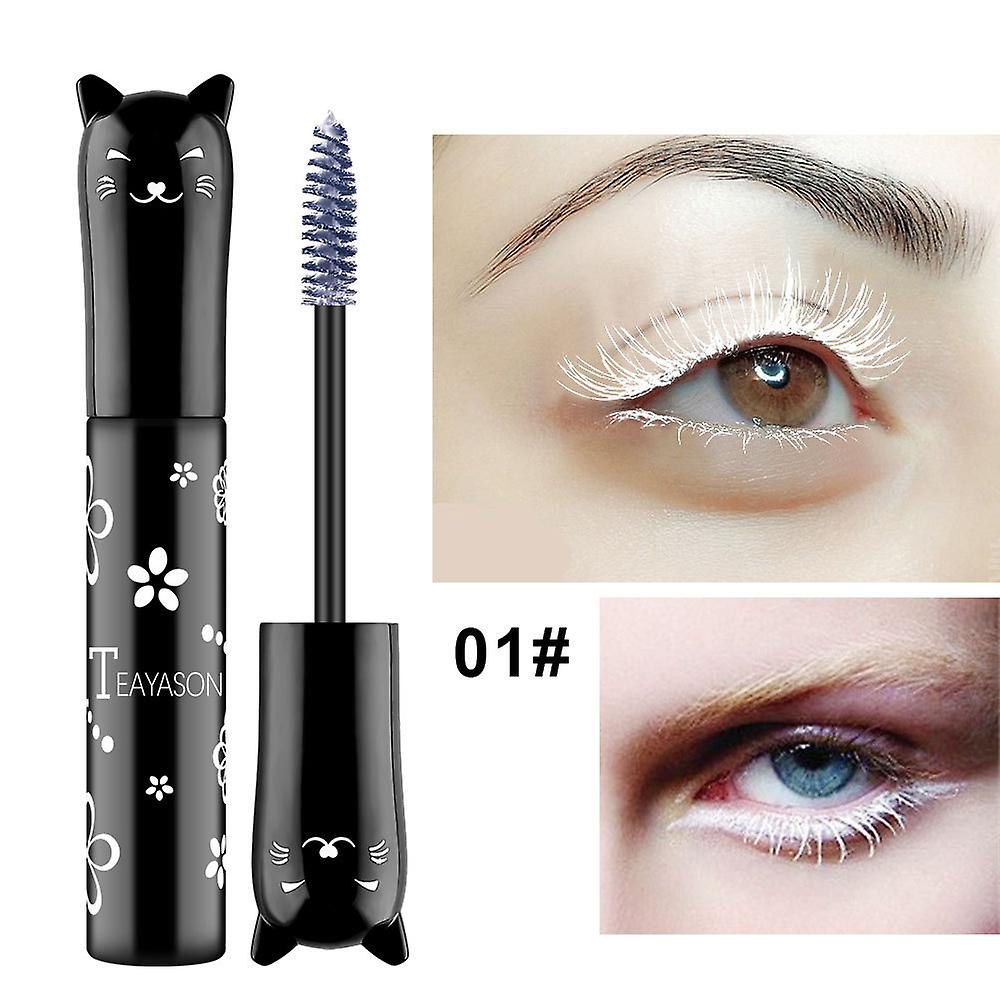 6 Colors Extreme Length Waterproof Mascara, False Lash Effect, Fast Dry, Volumizing & Curling for Cat Eye Look