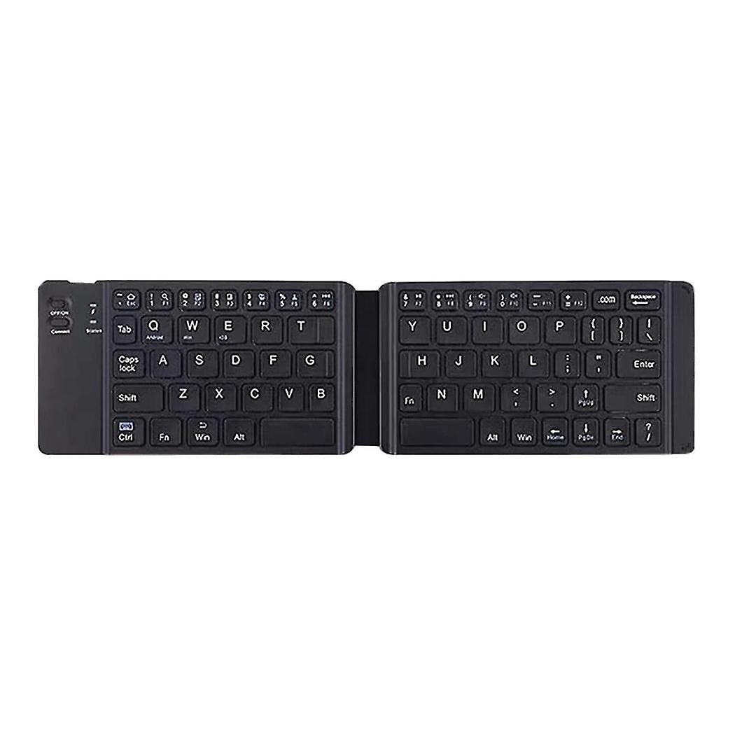Dual Folding Wireless Bluetooth Keyboard For Cell Phone Tablet Computer Mini Mute Multi-function Keyboard, B