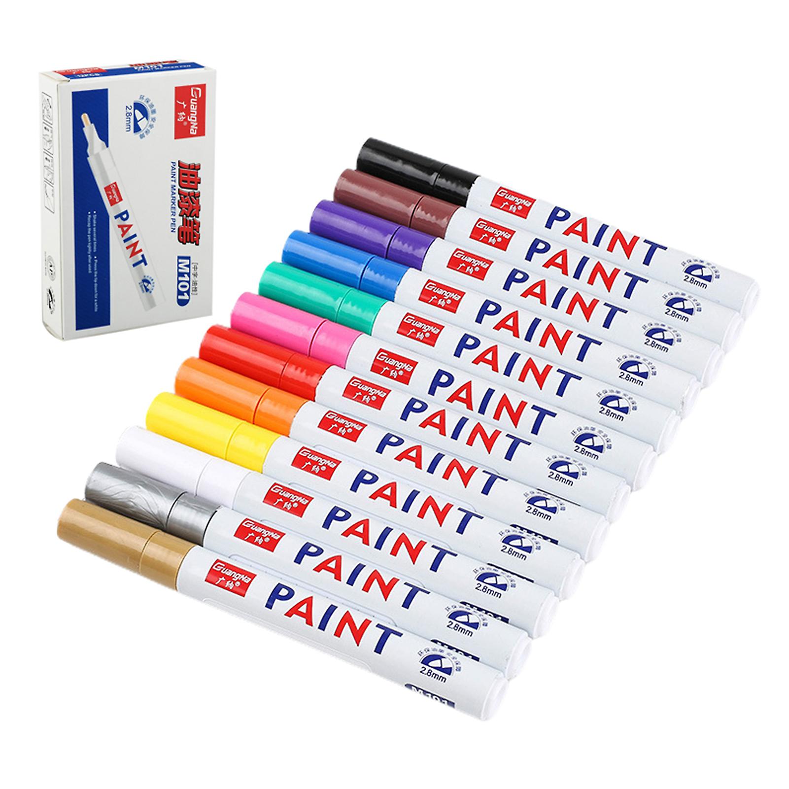 Paint Markers Pens for Glass Wood Stone Portable Lightweight Drawing Pen for DIY Projects Arts Crafts
