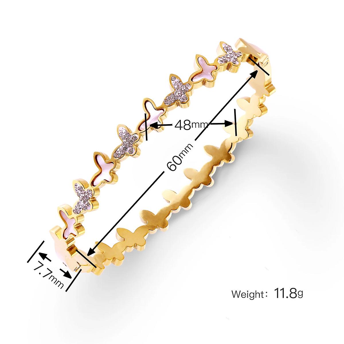 Stainless Steel Inspo Bracelet - Modern Pattern, On-Trend Style