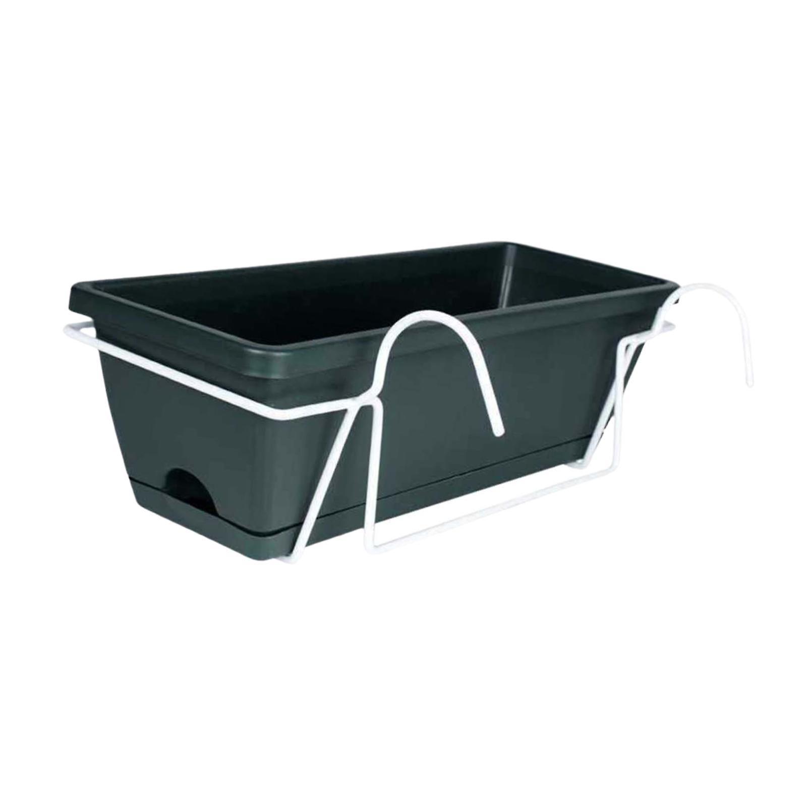 עציץ פרחים תלוי מחזיק עציץ לגינה קופסת עציץ עציץ מעקה עציץ מרפסת ירוק כהה