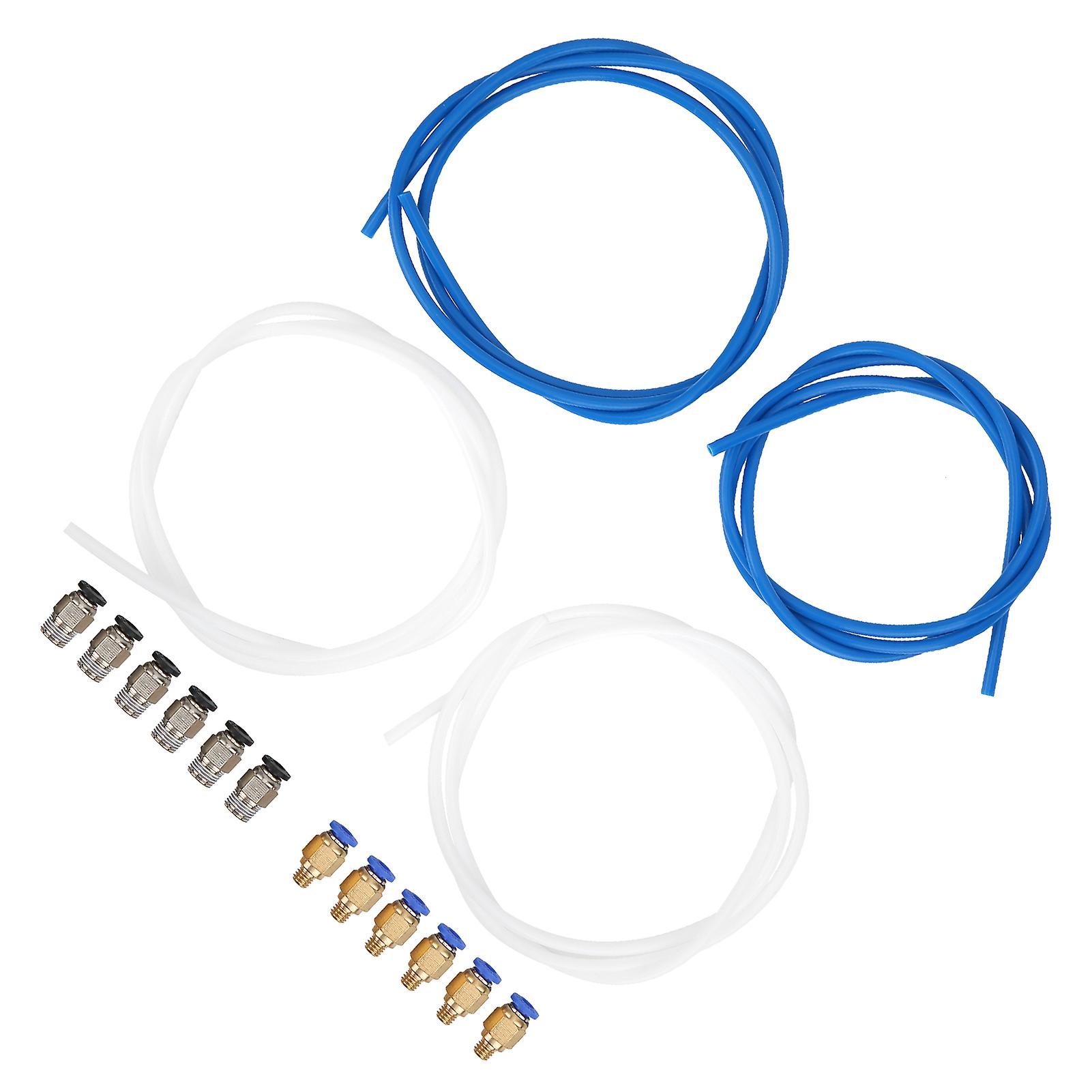 4pcs PTFE Tubing 6pcs PC4M6 Connector 6pcs PC4M10 Connector 3D Printer Accessories