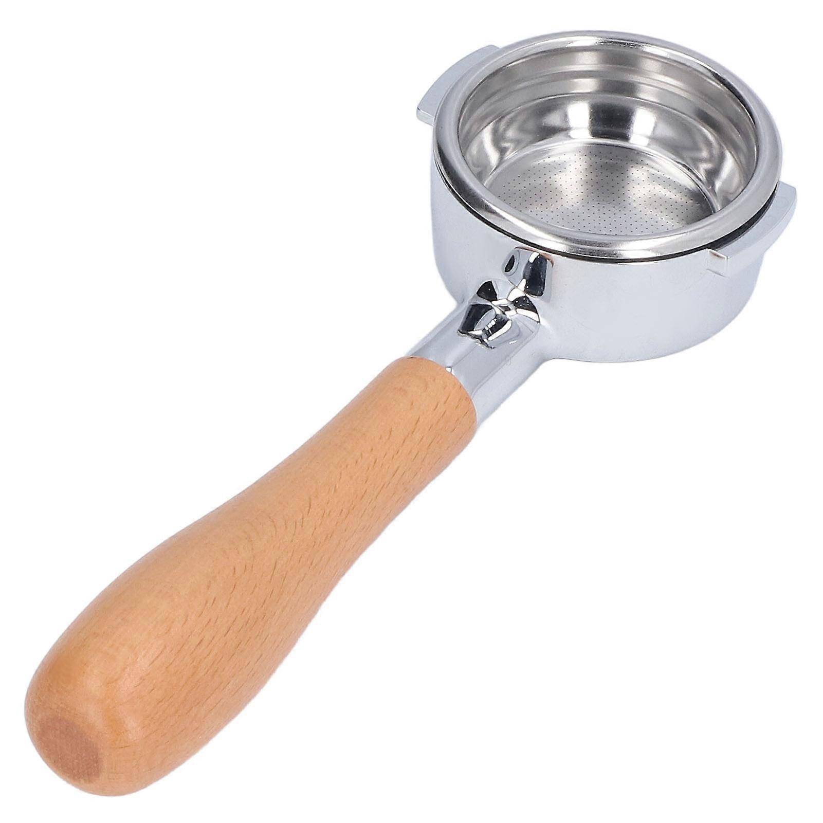 Bottomless Portafilter Ultrafine Filtration Professional Portafilter Holder with Stainless Steel Handle for Expobar58 Beech A 