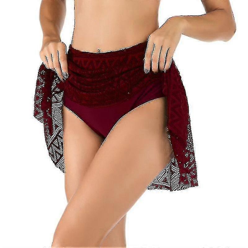 المرأة الدانتيل جوفاء خارج ملابس السباحة تانكيني أسفل السباحة المجلس السراويل (s-xxl)