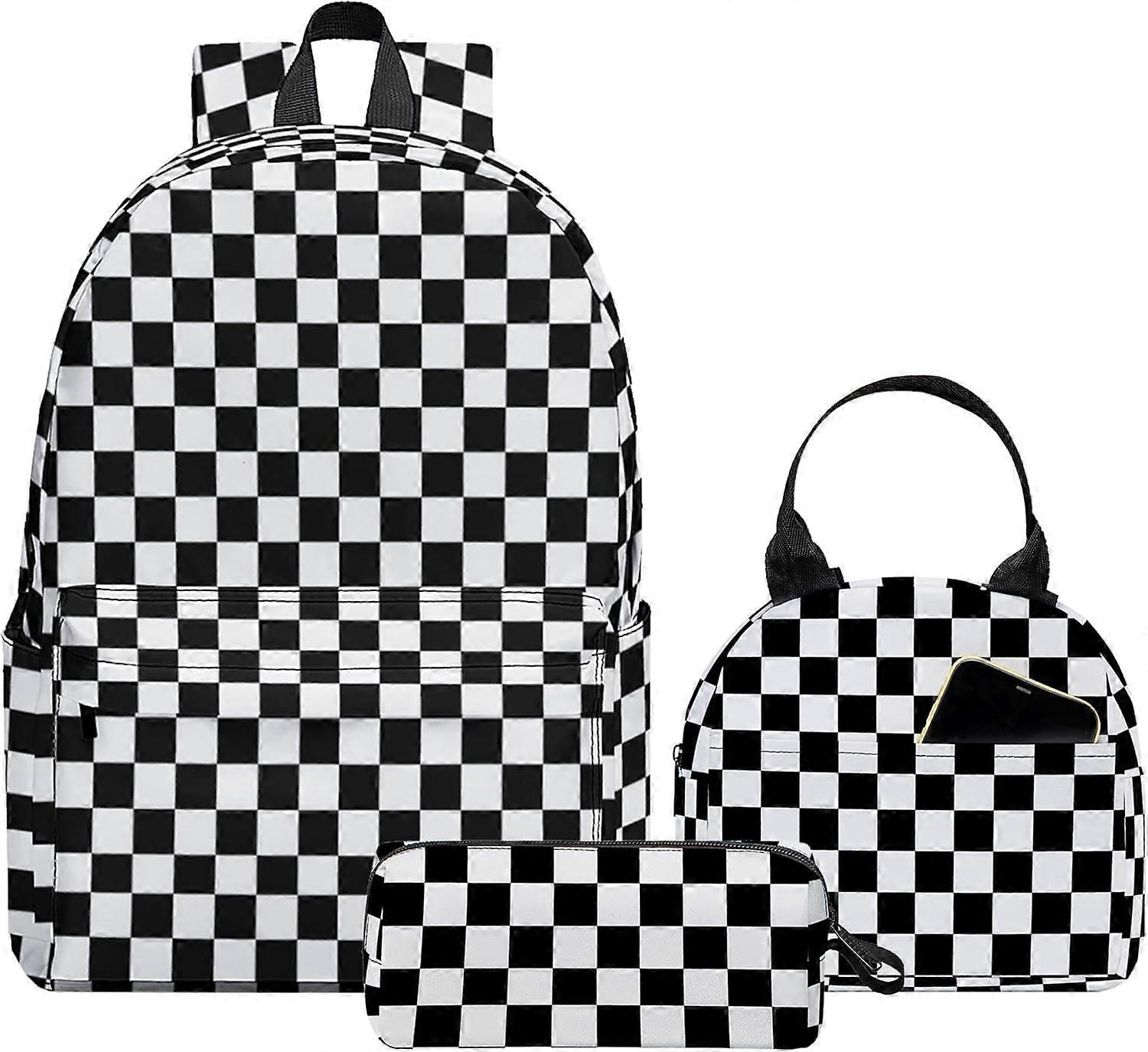 3 قطع حقيبة ظهر للأولاد والبنات ، مجموعات حقائب ظهر مدرسية للأطفال مع حقيبة غداء مقلمة ، سعة كبيرة 17 بوصة مجموعة كتب 3 في 1 للمراهقين الابتدائية Mi