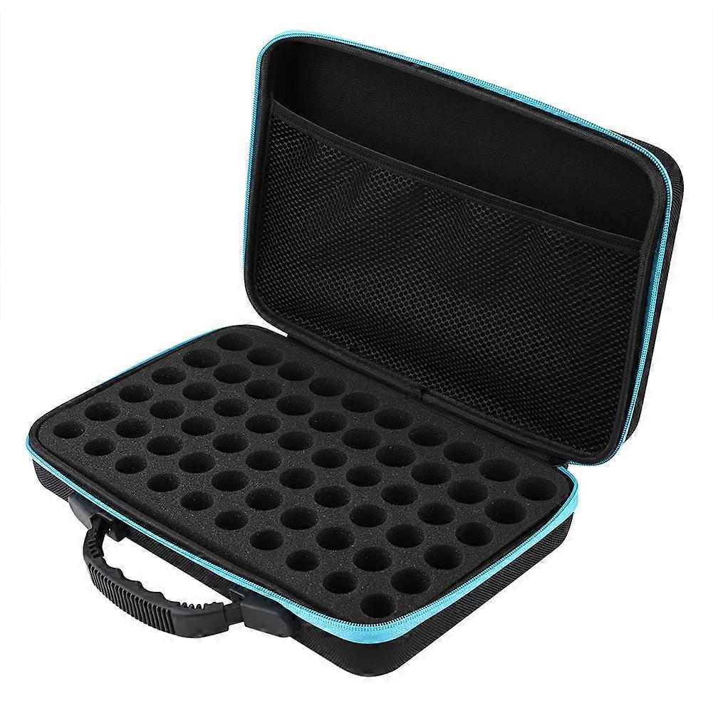 Essential Oil Carrying Case Hard Shell Case,60 Bottles Suitable For Bottles 5ml,15ml  (Bule)