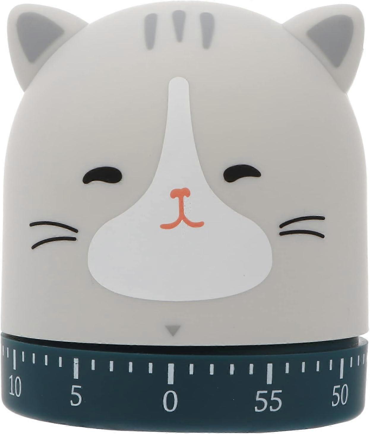 Kitchen Timer 60 Minutes Cartoon Cat Mechanical Timer Buzzer Alarm Clock Reminder Countdown Clock for Cooking Baking Tools