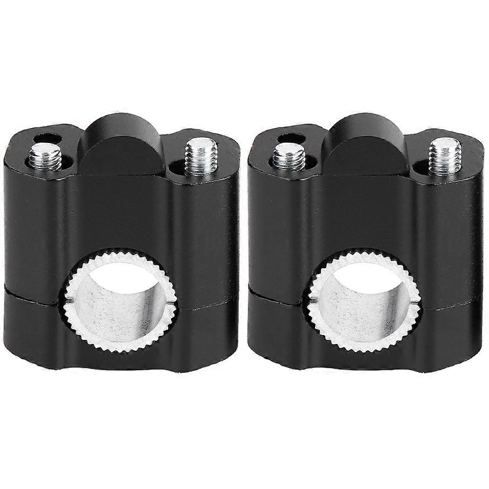 2pcs Aluminum Alloy 28mm Motorcycle Handlebar Handle Bar Mounting Clamps Riser Black NO.89900