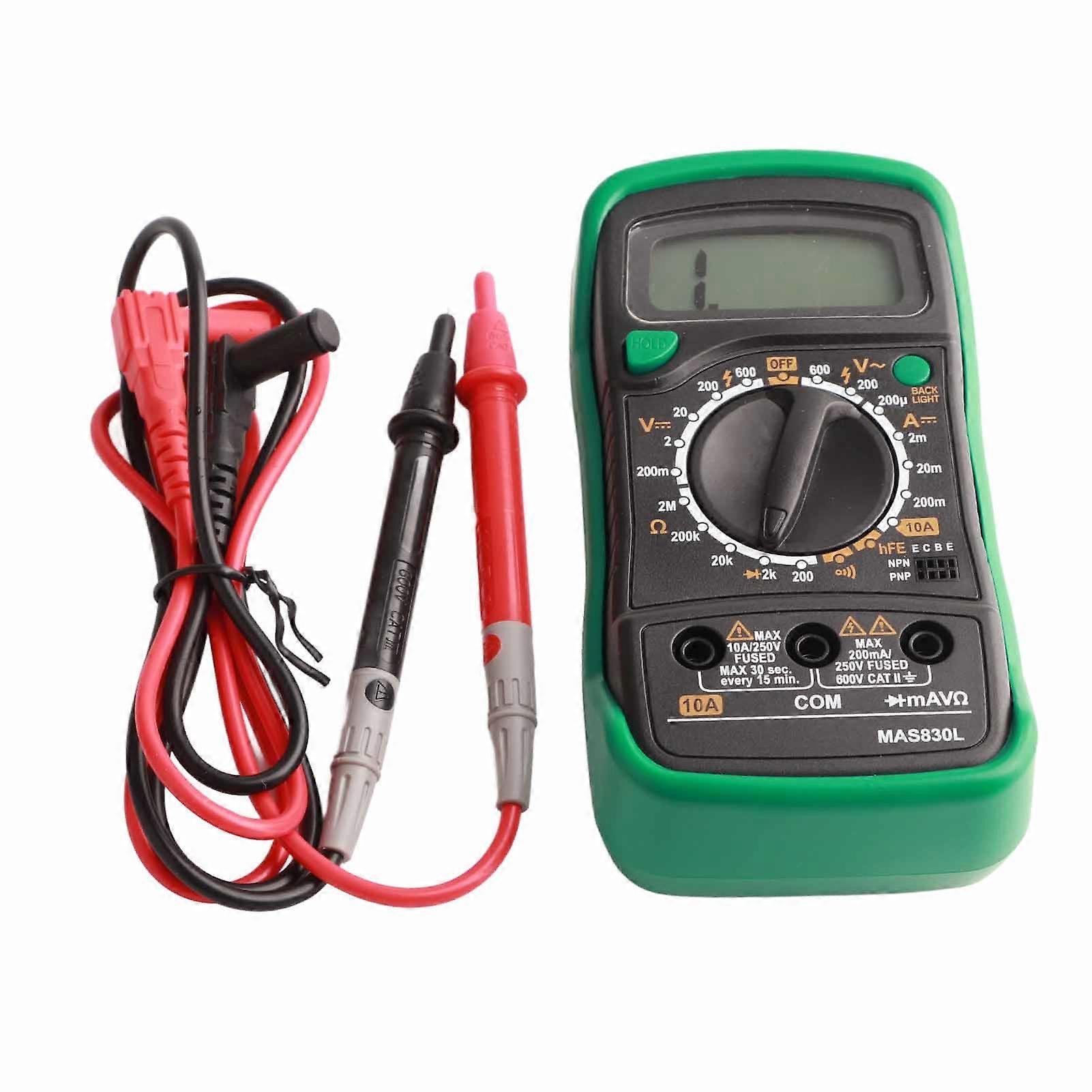 MAS830L Digital Multimeter Portable High Accuracy Button Electrician Meter Digital Voltmeter