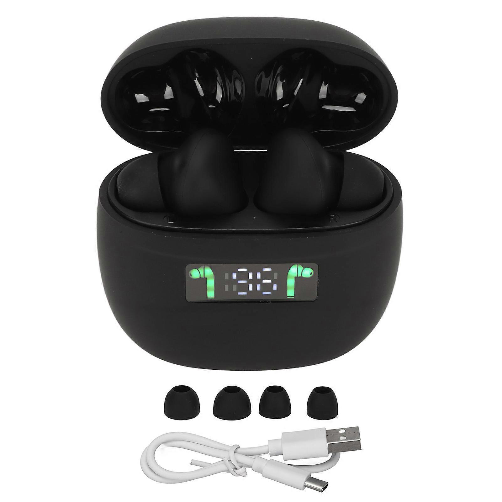 Language Translator Earbuds Support 144 Languages Online Translation Wireless Translator Device with Digital Display Black