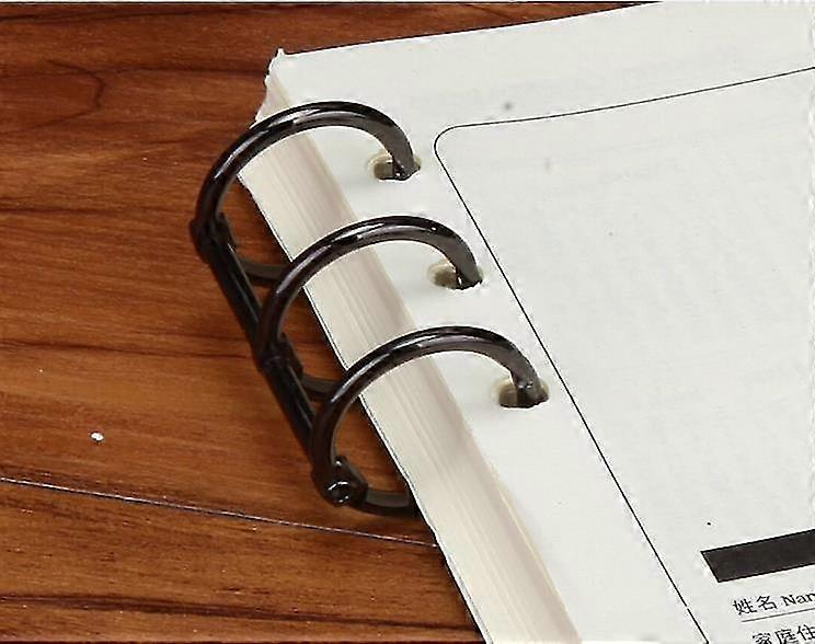 Metal Plated Loose Leaf Book Binder, Hinged Ring Nickel Desk