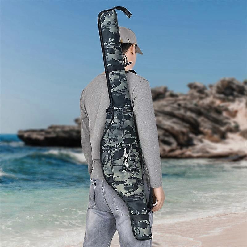 Camouflage Double Layer Large Capacity Fishing Rod Bags Sea Fishing Tackle Foldable Bag 120cm