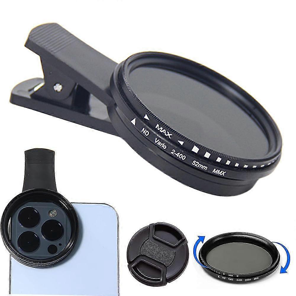 Universal Clip-On Phone Camera Lens 52mm ND 2-400 Filter Lens