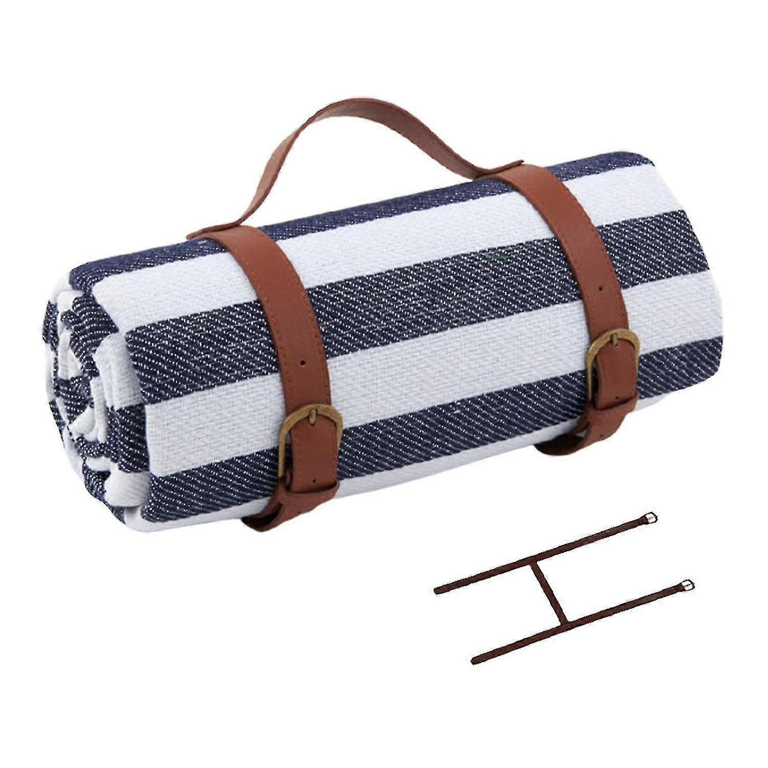 キャリーストラップビーチピクニックブランケット付きパーティー防水サンドプルーフ