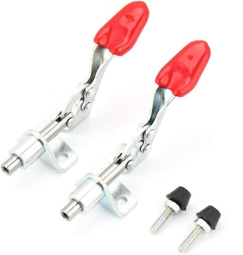 Toggle Clamp-2Pcs Iron Galvanized Fast Fixed Push-Pull Type Vertical Toggle Clamp