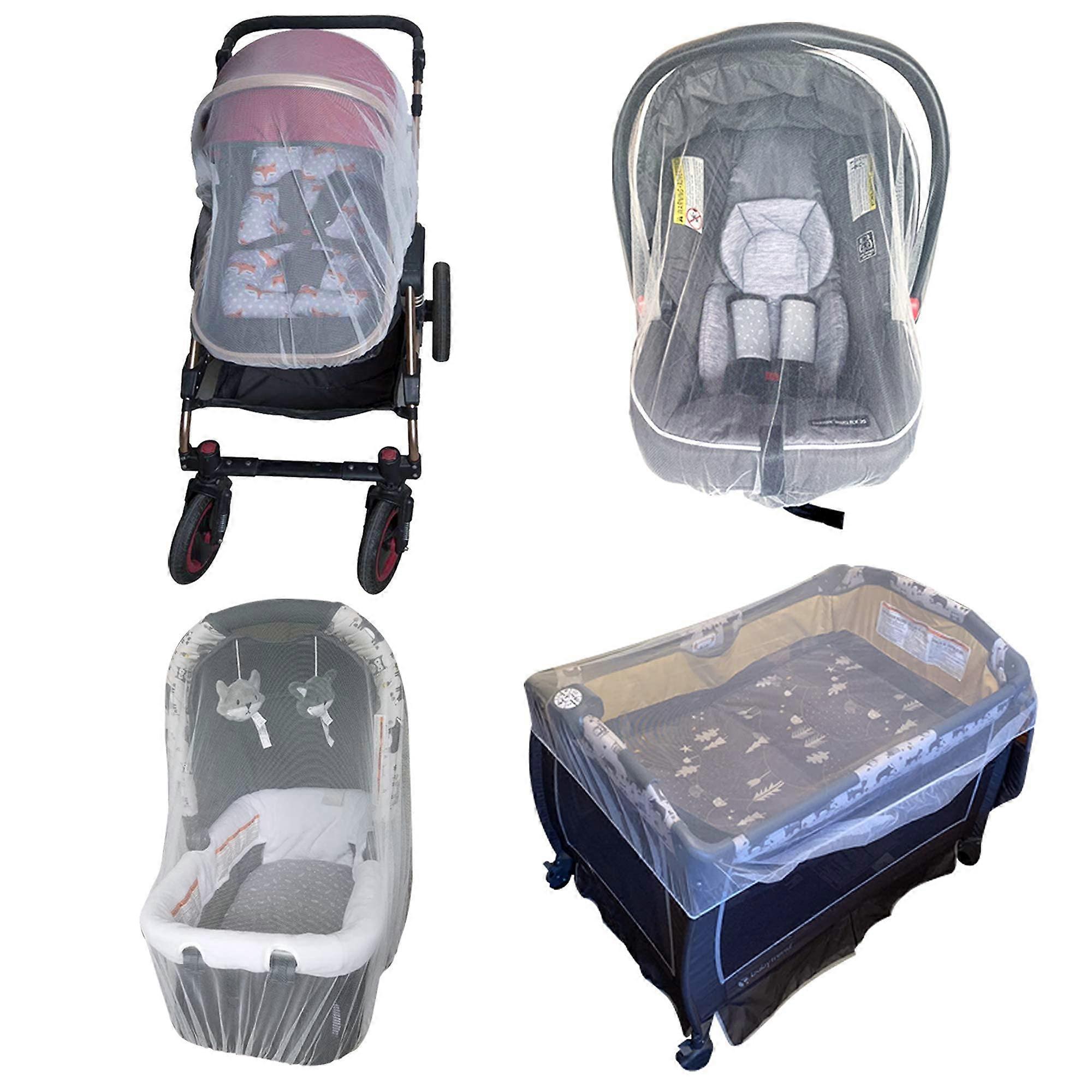 Baby Mosquito Net for Stroller - Durable Perfect Bug Net for Strollers, Bassinets, Cradles, Playards, Portable Mini Crib