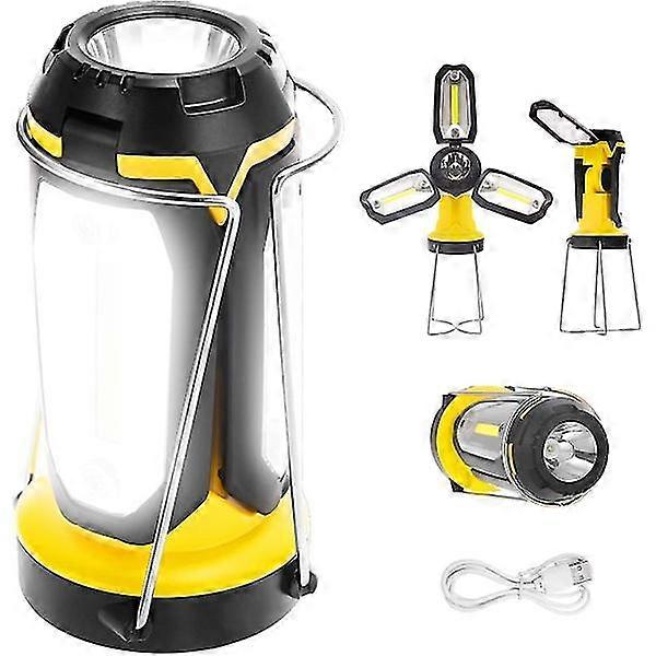 Camping Light, Led Portable Flashlight 6 Modes, Usb Powered Hy