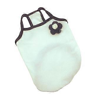 Pet Vest Bowknot Blomst Dekor Bomull Kjæledyr Hund Kortermet Skjorte Antrekk For Sommer