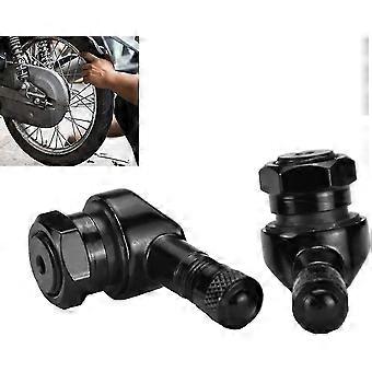 2 Stück Aluminium Reifen Eckventile Motorrad Eckventil 11,3 mm 90 Grad Reifen Ventil Vortrieb Adapter Reifen Ventil Erweiterung Universal für Auto, Motorrad, V