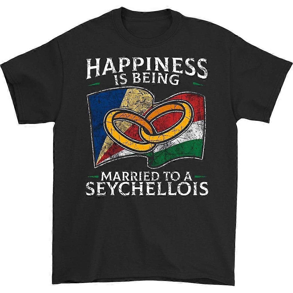 Felicidade é ser casado com uma camiseta das Seychelles