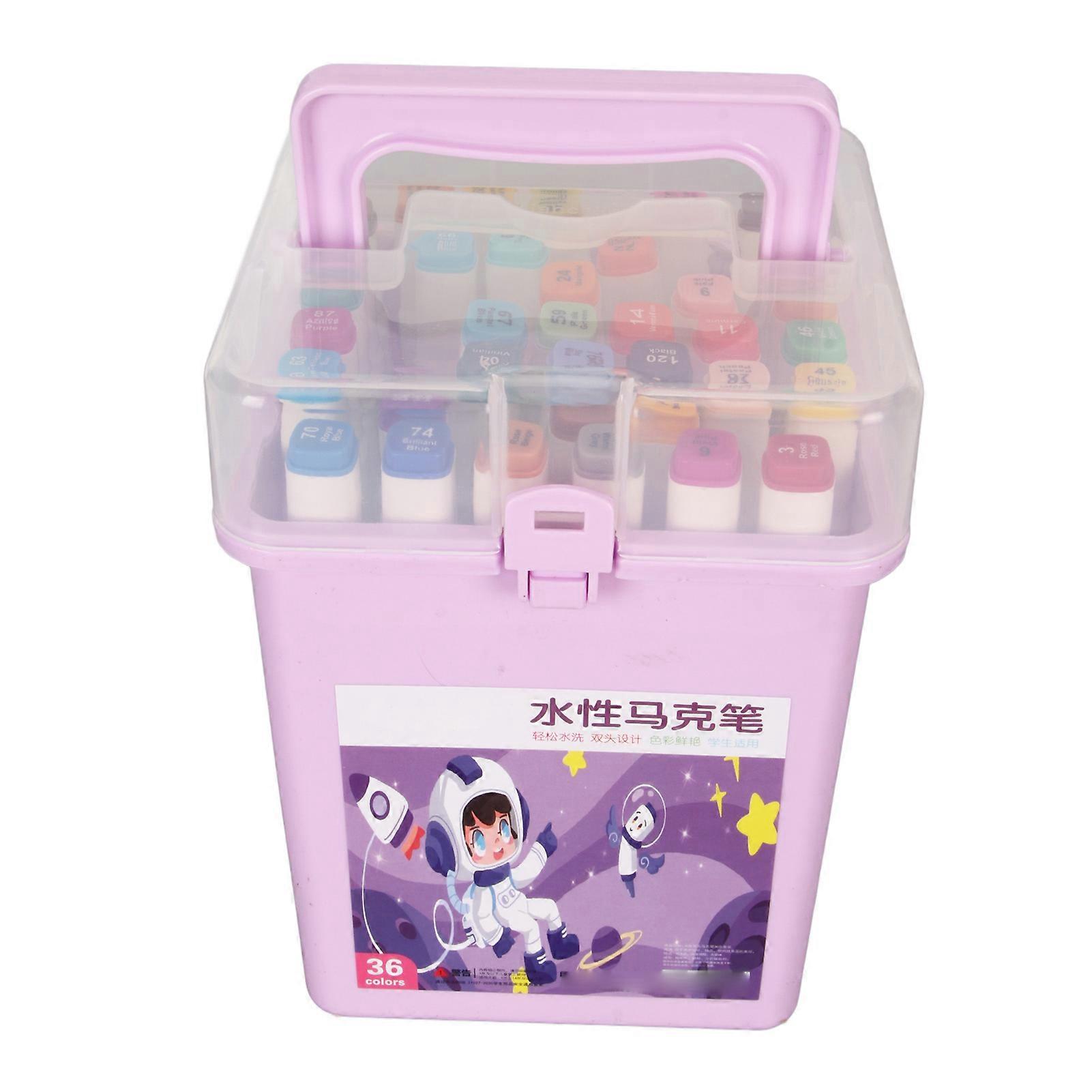 Dual Tip Brush Pens Safe Smoothly Writing Colorfast Precise Control Water Based Paint Marker Pen for Beginner Cartooning 36 Colors