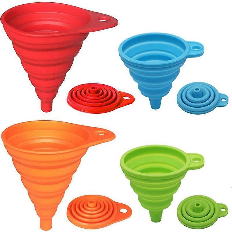 Kitchen Funnel Set 4 Pack, Small and Large Kitchen Gadgets Accessories
