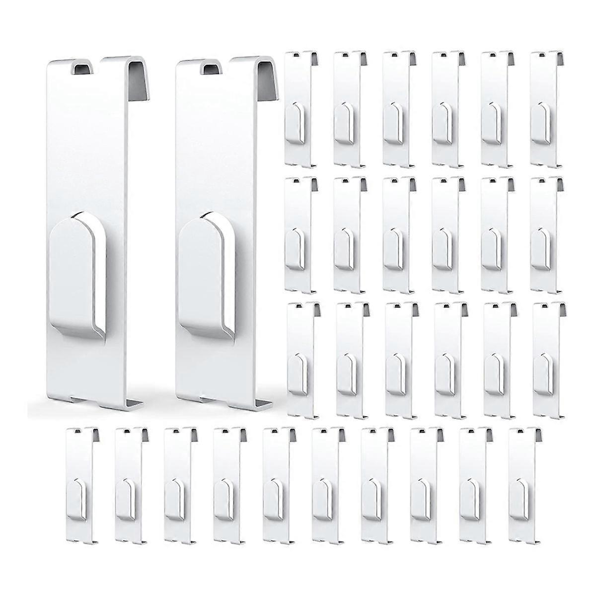 30Pcs Gridwall Hooks Hangers,Grid Panel Hooks Grid Wall Hook Grid Wall Accessories Wire Grid Hook G