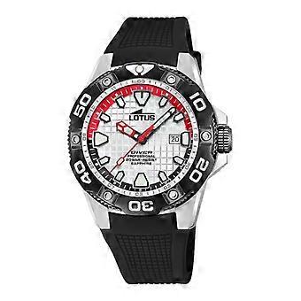 Lotus diver Men's Analog Quartz Watch with Silicone Bracelet 18927/1