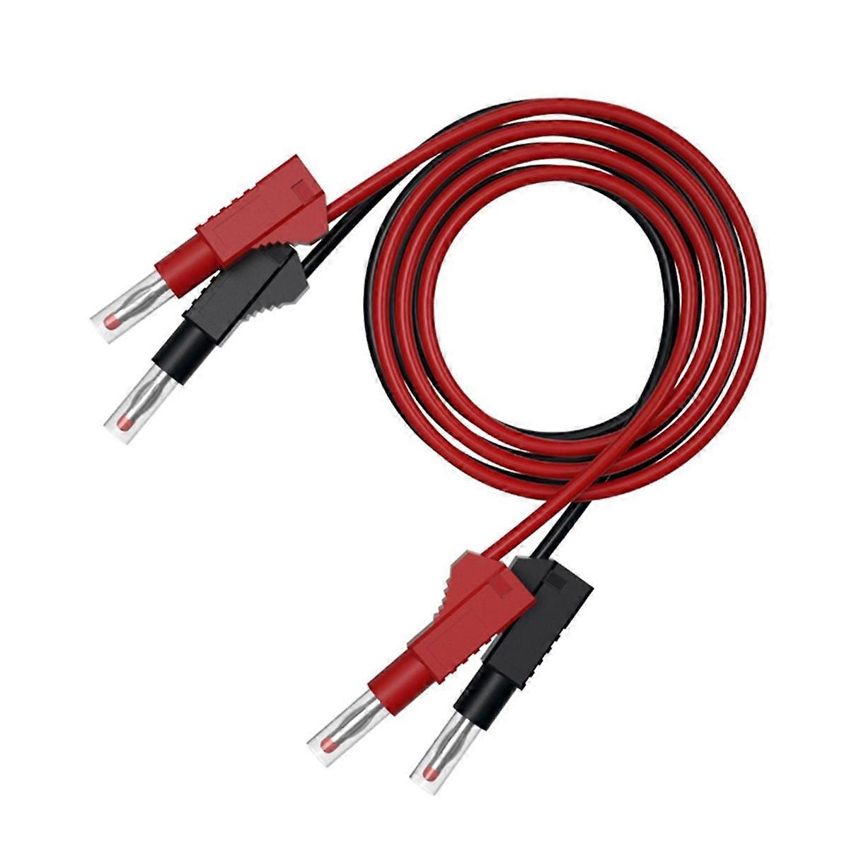 2Pcs Multi-meter Test Leads Cable Jumper Wire Line Security 4mm Banana Plug Retractable Test Tool R