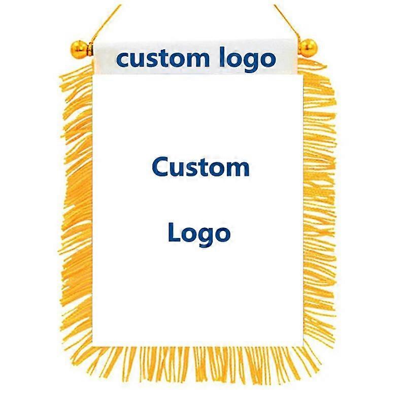 Custom Flag Banner   Custom Logo Flag High Quality Blackout Fabric Banner Mini  Printed Car Adornment