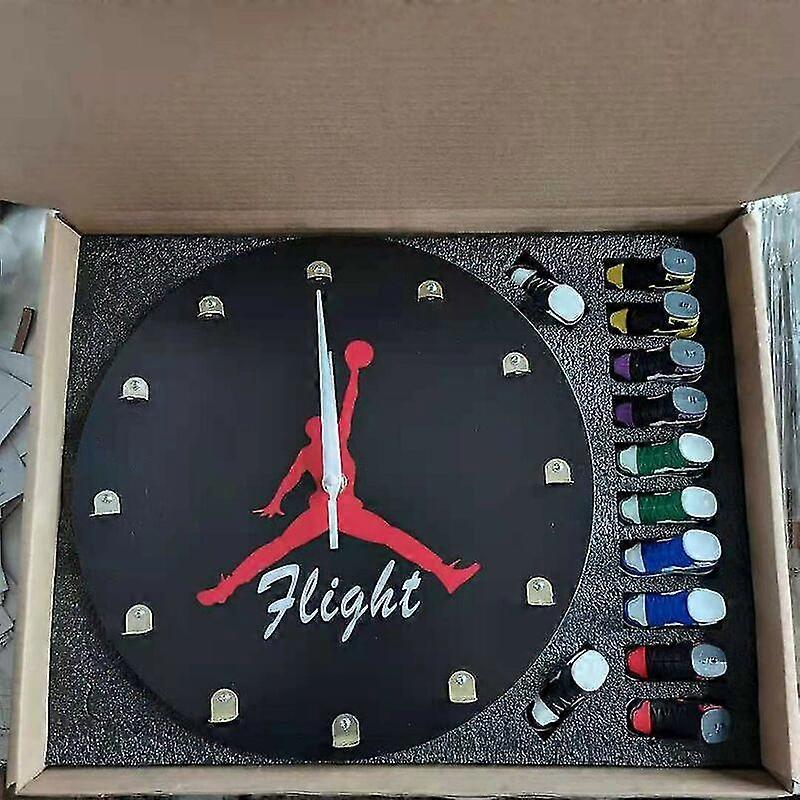michael jordan clock with mini sneakers