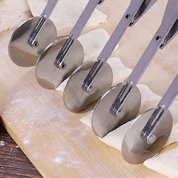 5 Wheel Dough Cutter - Adjustable Cake Divider & Pastry Wheel for Precise Cutting in Baking