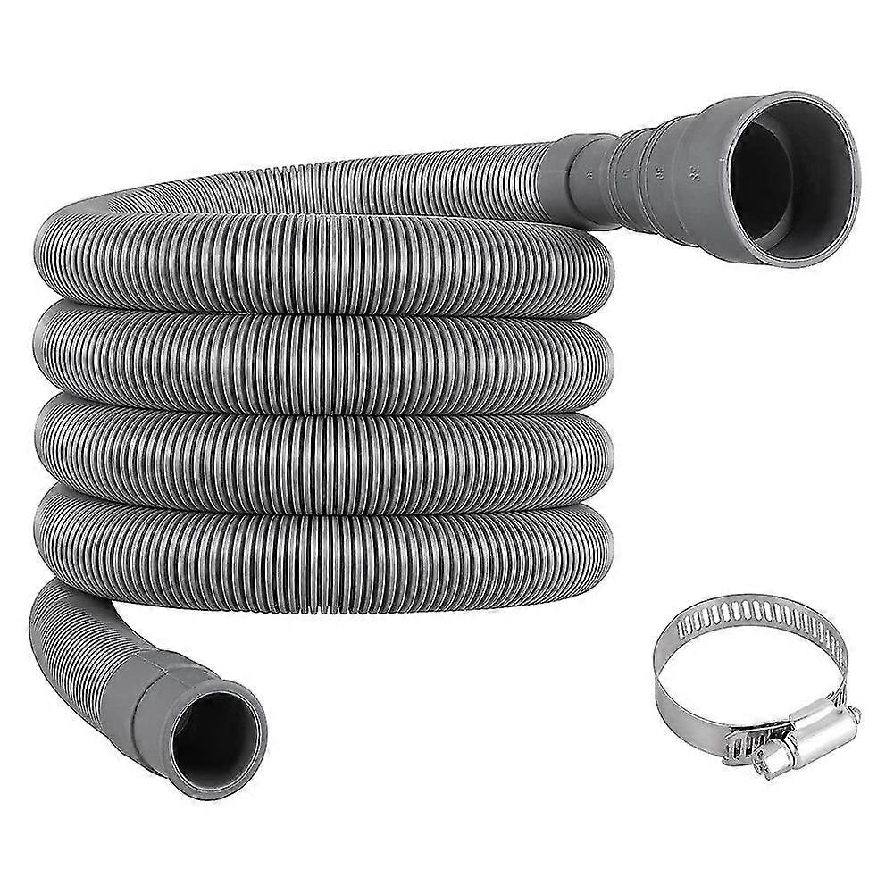 Drain Hose Extension Set, 6.5ft Universal Washing Machine Hose, Include Drain Hoses Hose Clamps