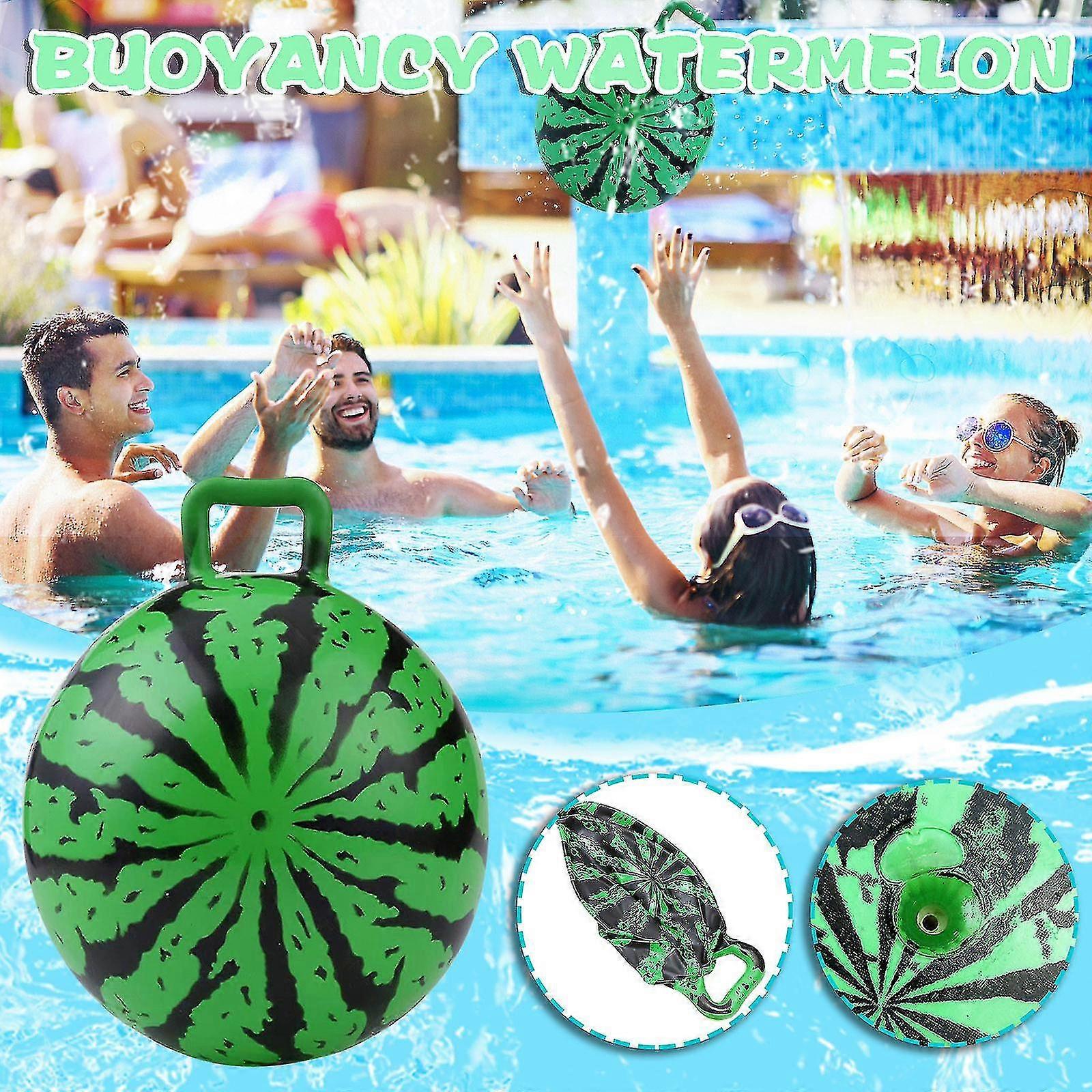 9 Inch Inflatable Watermelon Float Ball With Handle For Swimming Pool Game