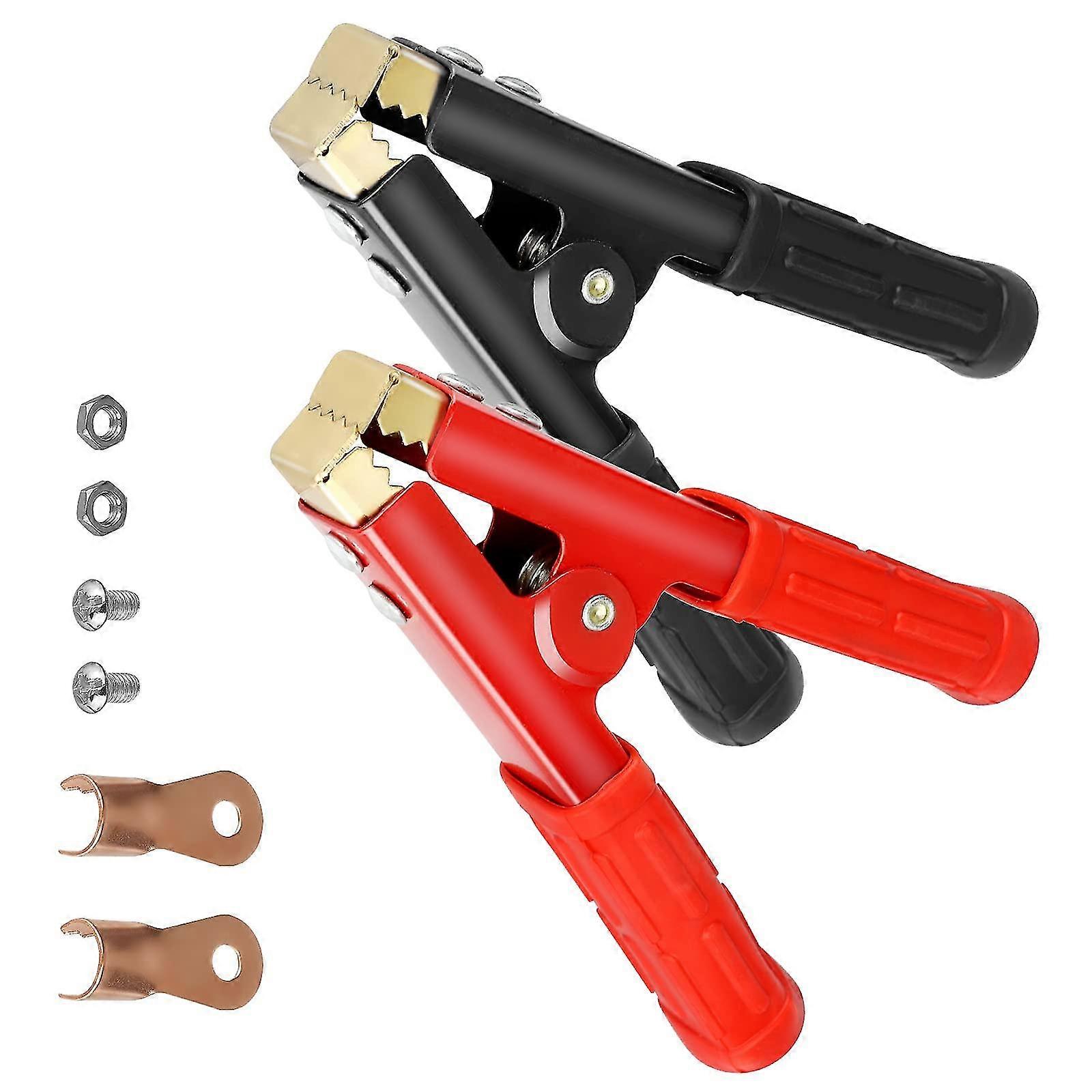 2pcs Alligator Clips, For Car Battery Set 1000a Heavy Duty, Alligator Clip Boost Jumper Cables For Vehicle Accessory