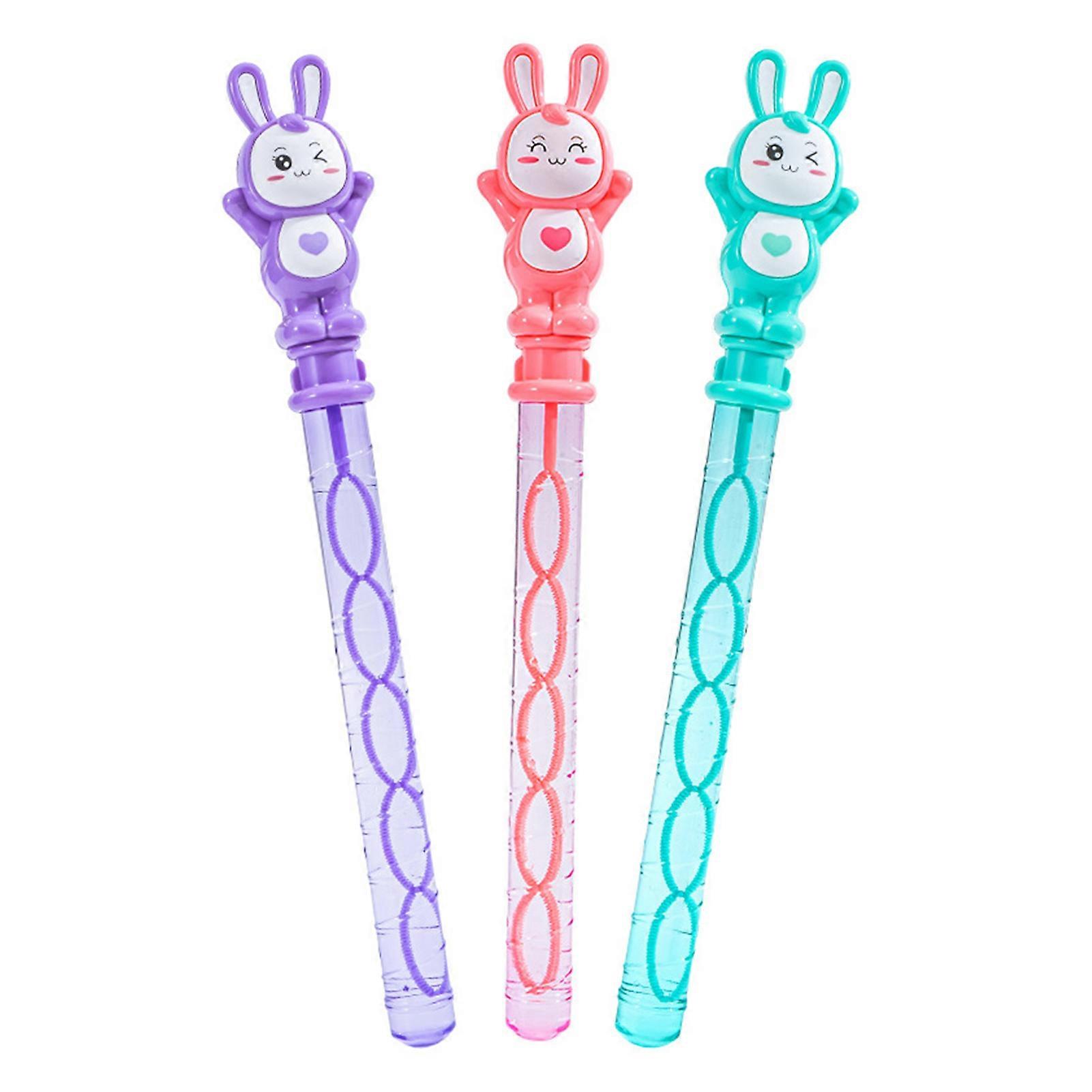 Bubble Blower Cartoon Rabbit Multiple Holes Leak-proof Safe Adorable Entertainment Vivid Color Small Animal Bubble Wand Summer Toys