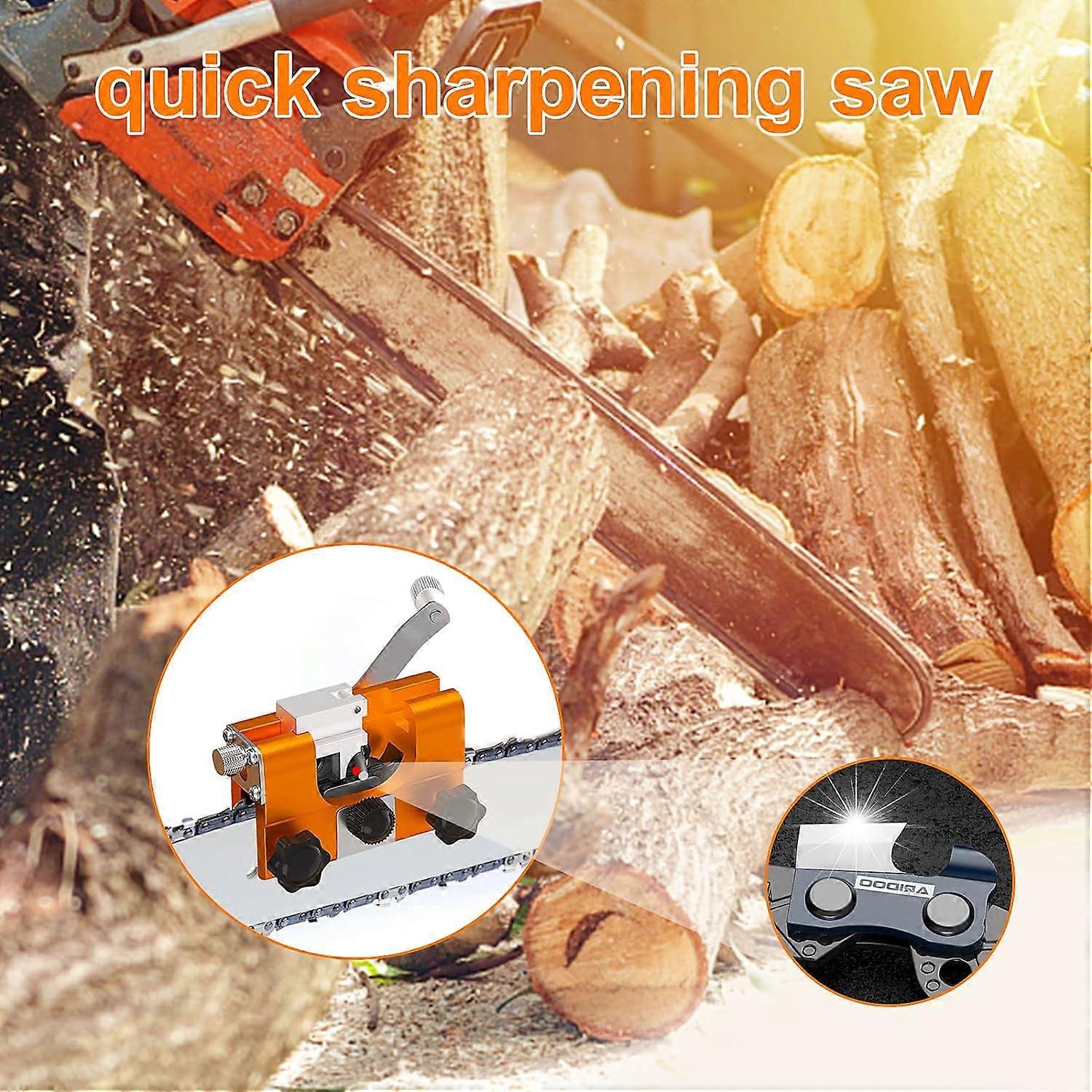 Chainsaw Chain Sharpener, Hand Crank Chainsaw Sharpener, Chainsaw Chain Sharpening, Chain Sharpener Tool for Lumberjack and Gardener Chainsaw