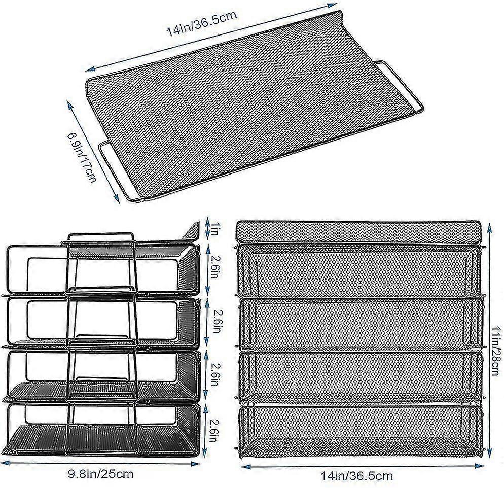 درج رسائل قابل للتكديس، درج تنظيم ورق قابل للتجميع من 4 طبقات، مع حامل سطح مكتب، ملفات المنظم، مجلدات، رسائل، وورق، أسود