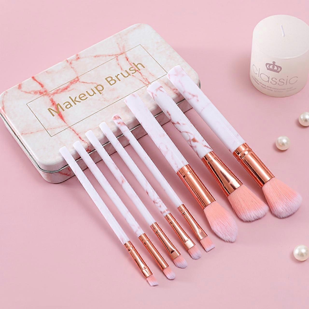 Makeup Brushes Set Professional 8pcs Marble Make Up Brushes Set Foundation Concealer