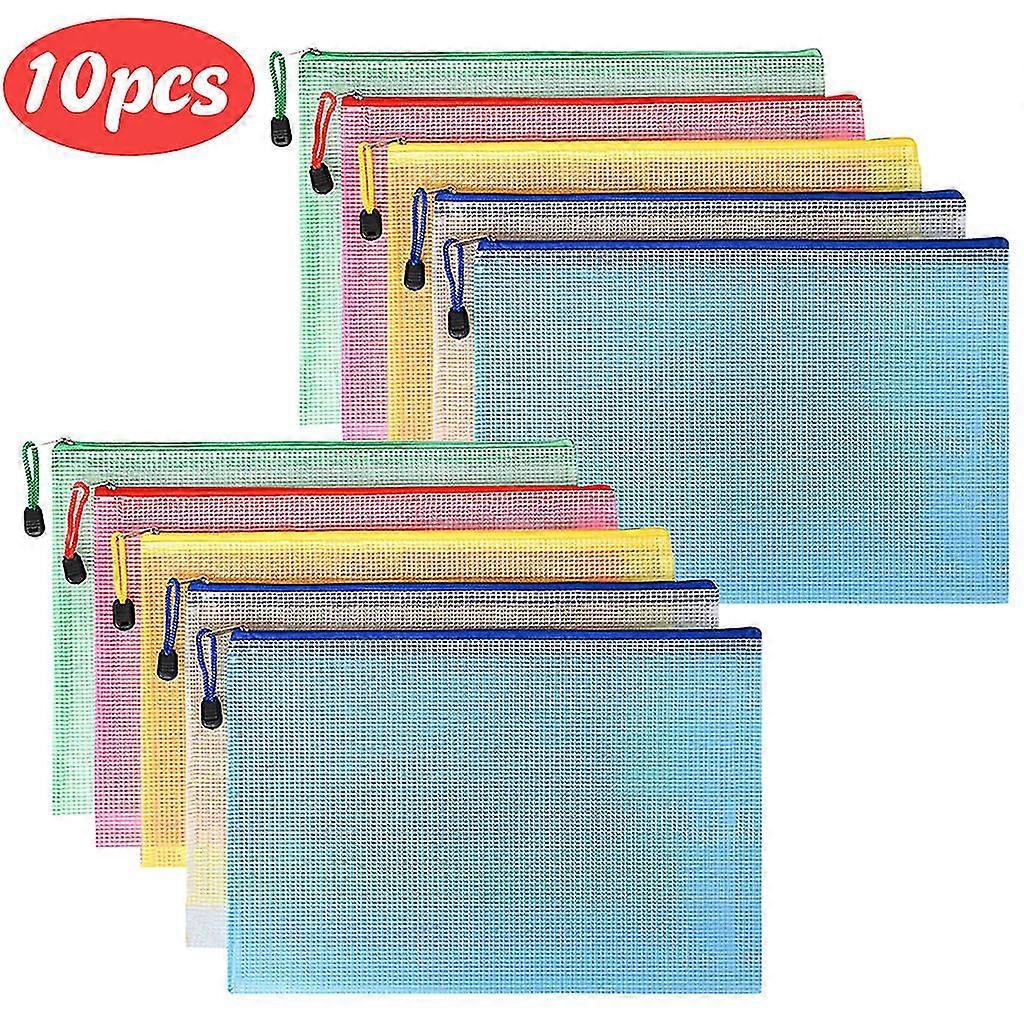 A3 Mesh Zipper Bags Waterproof Document Bags Document Pouches File Folders