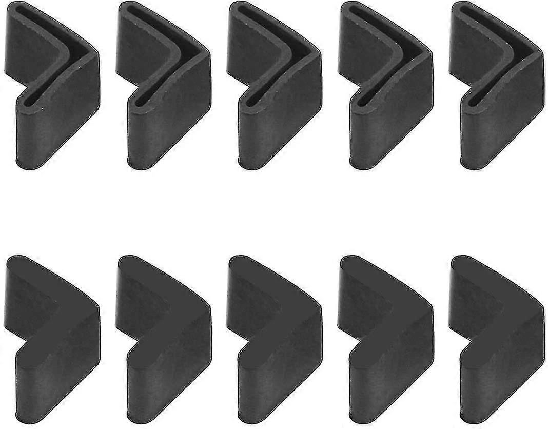 20 قطع 30mm X 30mm L على شكل المطاط الأسود قبعات الحديد الأثاث أقدام يغطي