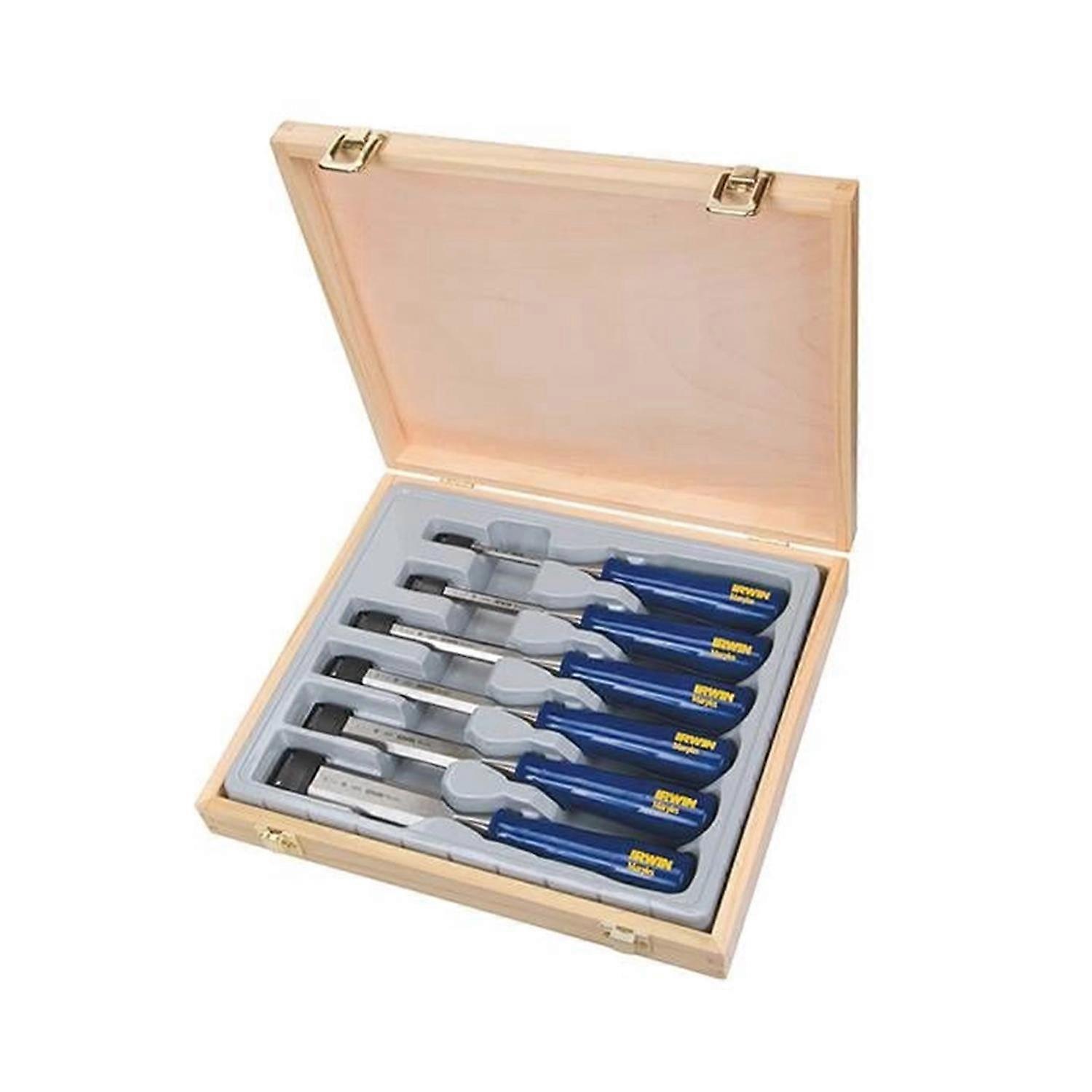 M444 Bevel Edge Chisel Blue Chip Handle Set, 6 Piece