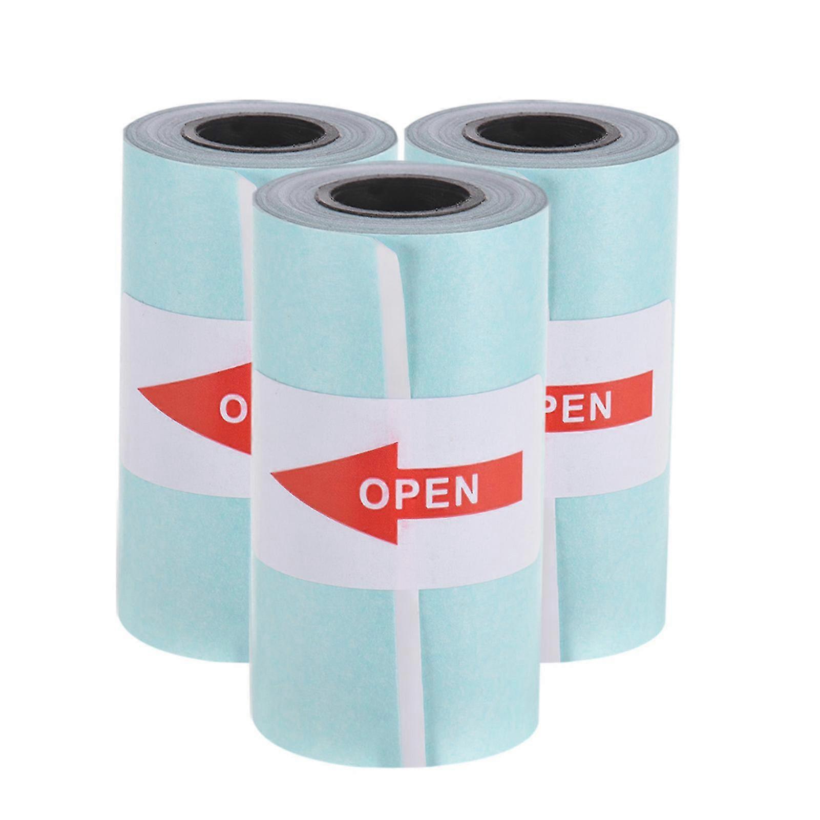 Printable Sticker Paper Roll Direct Thermal Paper With Self-adhesive 57*30mm For A6 Pocket Thermal Printer For Paperang P1/p2 Mini Photo Printer, 3 Ro