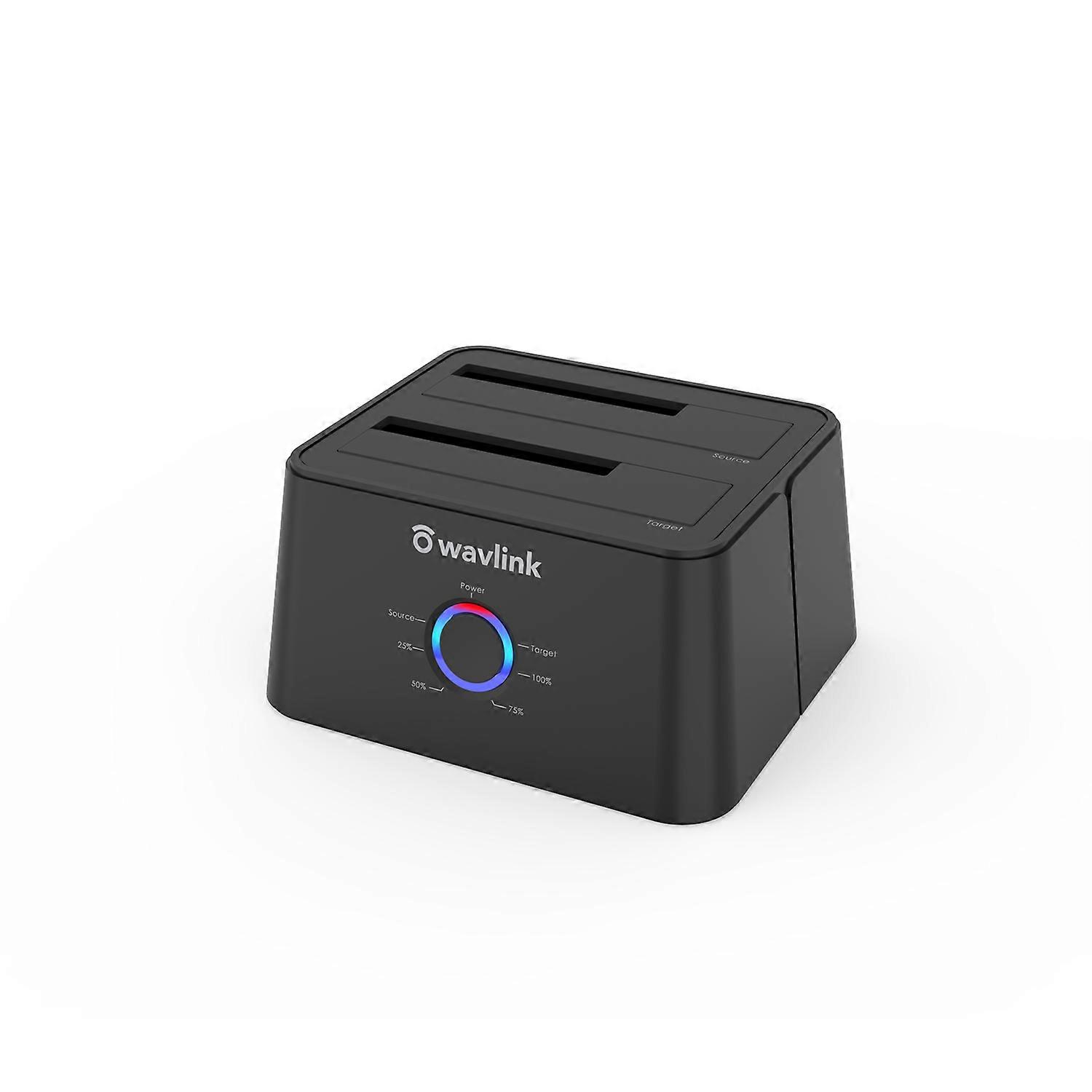 Dual Bay External Hard Drive Docking Station USB 3.0 to SATA I/II/III Enclosure Offline Clone USB A to USB C Converter