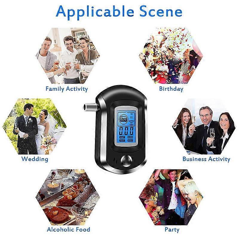 High precision rechargeable mini portable breathalyzerBatteries not included