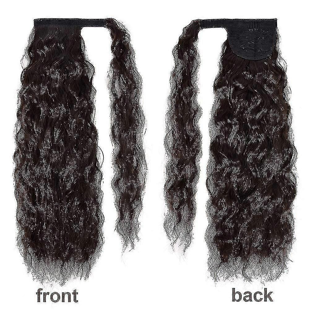 Corn Wave Ponytail Extension Clip In - 22 Inch Long Wavy Curly Wrap Ar