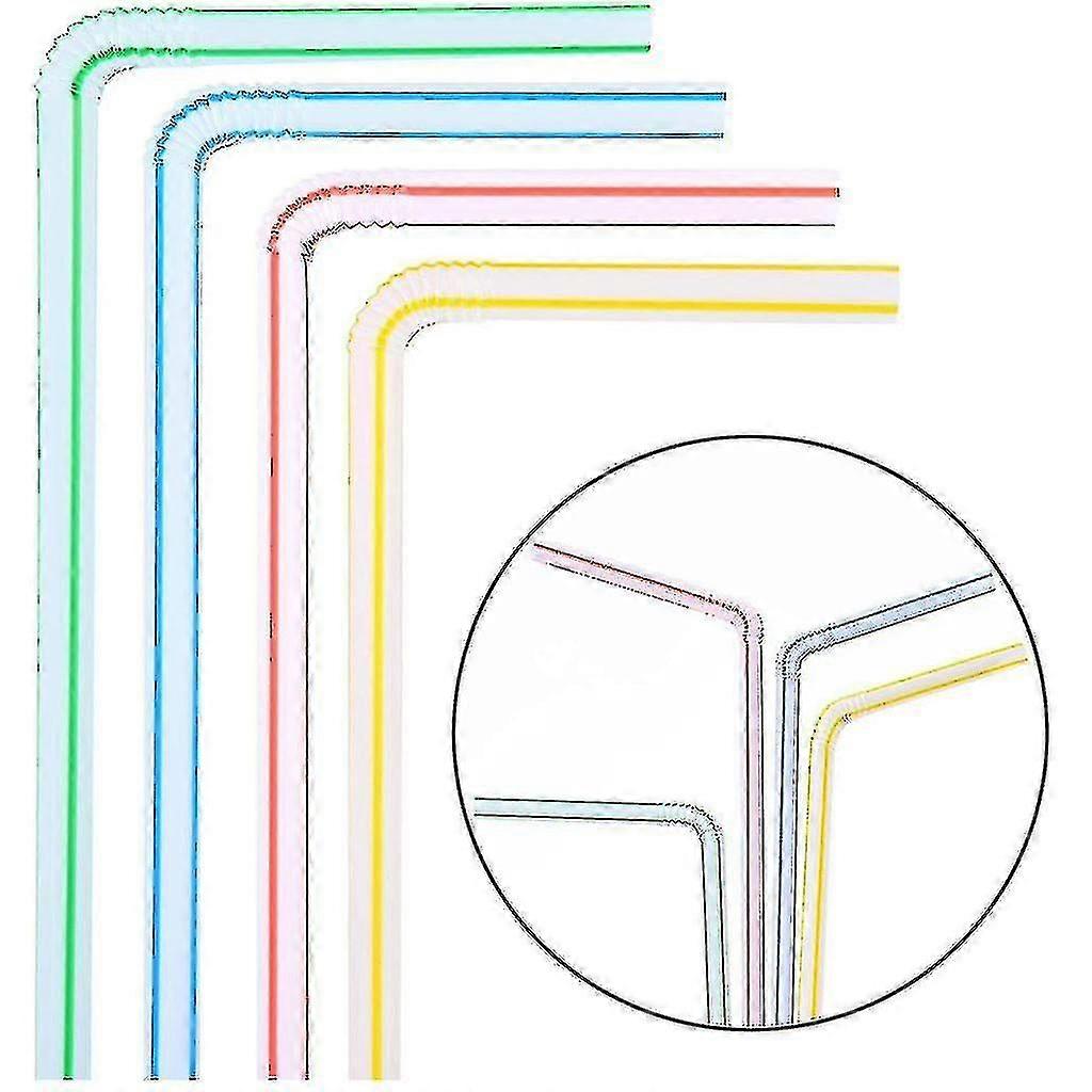 200 pailles jetables en plastique de 20 cm