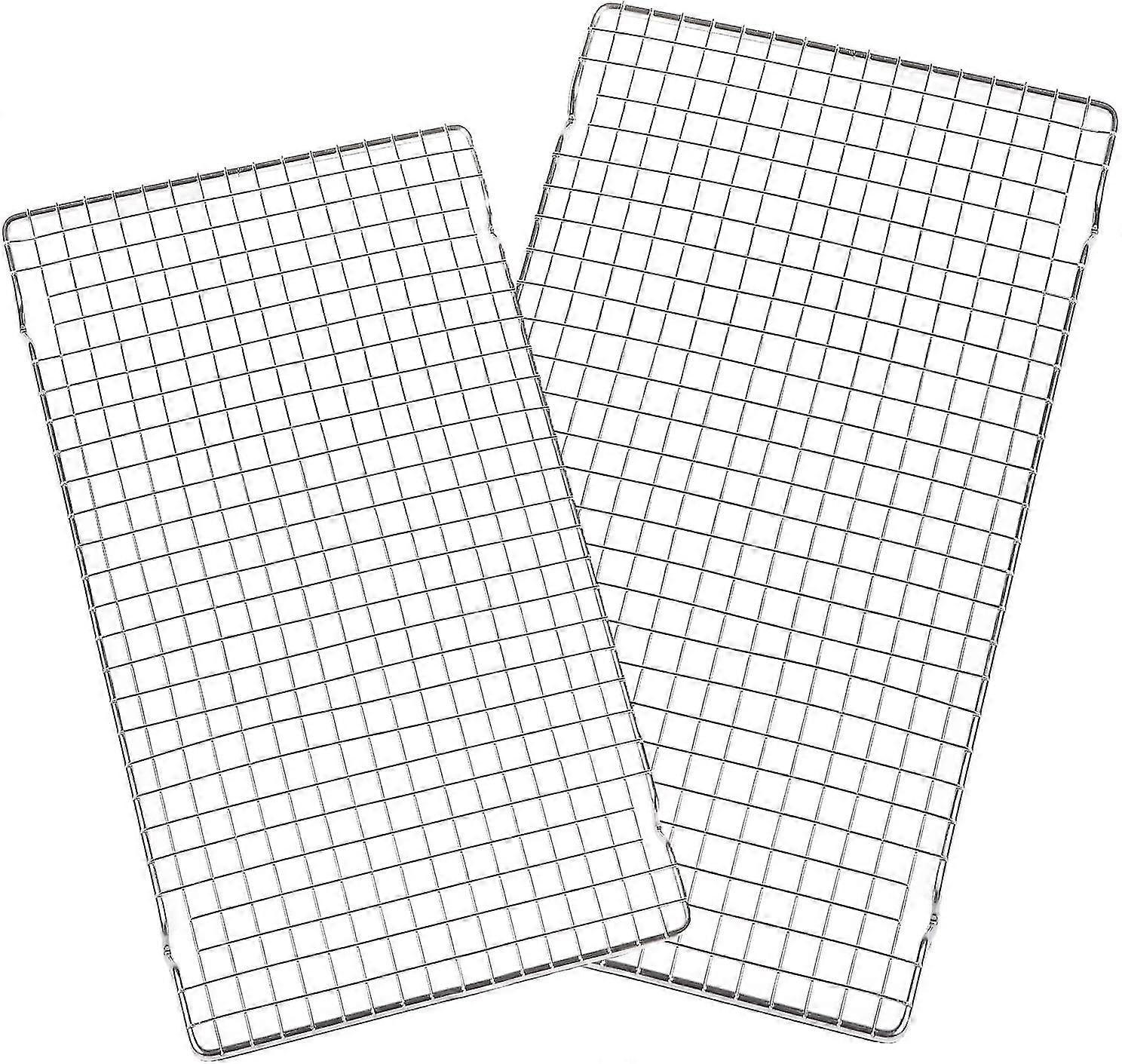 2 حزمة 304 رف طهي من الفولاذ المقاوم للصدأ ، 10 * 16 بوصة تبريد الأسلاك السميكة شديدة التحمل & رف الخبز ، فرن آمن للخدمة الشاقة الجودة التجارية ل R