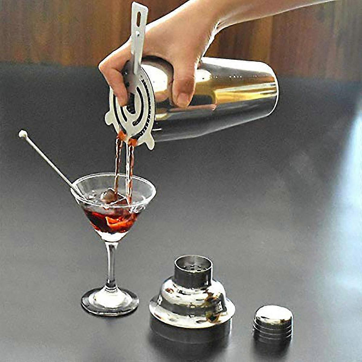 14pcs Cocktail Maker Shaker Martini Spirits Bar Strainer Bartender Mixer Kit Set